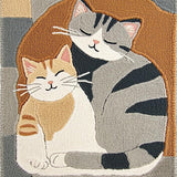 Ultra Soft Area Rug, Non Slip, Stain Resistant, Washable Area Rugs for Living Room, Bedroom, Delightful Earthy Cat Aesthetic(Beige)