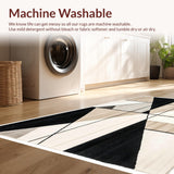 Ultra Soft Area Rug, Non Slip, Stain Resistant, Washable Area Rugs for Living Room, Bedroom, Luxe Minimalist Linear Design Rug With Non Slip Backing For Home Decor(Gray)