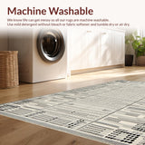 Ultra Soft Area Rug, Non Slip, Stain Resistant, Washable Area Rugs for Living Room, Bedroom, Sleek Contemporary 3D Design Element(Black)