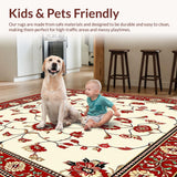 Beige Red Runner Light Foldable Indoor Kitchen(Ivory)