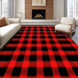 Festive Red and Black Geometric Style(Red)