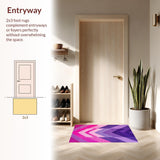 Ultra Soft Area Rug, Non Slip, Stain Resistant, Washable Area Rugs for Living Room, Bedroom, Vivid Colorful Tiled Motif(Purple)