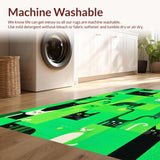 Ultra Soft Area Rug, Non Slip, Stain Resistant, Washable Area Rugs for Living Room, Bedroom, Vivid Abstract Green Animal Print(Green)