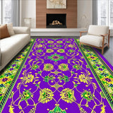 Ultra Soft Area Rug, Non Slip, Stain Resistant, Washable Area Rugs for Living Room, Bedroom, Luxurious Multi-Color Geometric Motif(Purple)