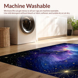 Ultra Soft Area Rug, Non Slip, Stain Resistant, Washable Area Rugs for Living Room, Bedroom, Galactic Starry Dreamlike Pattern(Purple)
