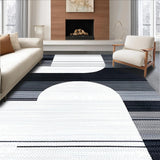 Ultra Soft Area Rug, Non Slip, Stain Resistant, Washable Area Rugs for Living Room, Bedroom, Sleek Modern Diamond Pattern(Black)