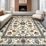 Ultra Soft Area Rug, Non Slip, Stain Resistant, Washable Area Rugs for Living Room, Bedroom, Rustic Neutral Petal Design(Beige)