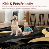 Elegant Abstract Marble Inspired Motif(Black)