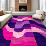 Ultra Soft Area Rug, Non Slip, Stain Resistant, Washable Area Rugs for Living Room, Bedroom, Artful Rustic Braided Textures(Purple)
