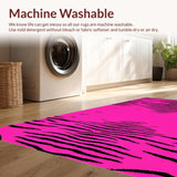 Ultra Soft Area Rug, Non Slip, Stain Resistant, Washable Area Rugs for Living Room, Bedroom, Bold Abstract Animal Print Style(Pink)