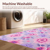 Ultra Soft Area Rug, Non Slip, Stain Resistant, Washable Area Rugs for Living Room, Bedroom, Chic Pastel Fluffy Aesthetic(Purple)