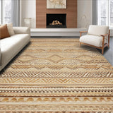 Intricate Jute Area With Elegant Diamond In Natural Tones(Beige)