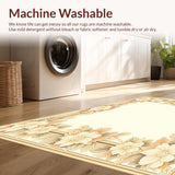 Serene Petal Border – Beige Area with Floral Frame(Beige)