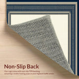 Navy Blue Geometric Harmony(Beige)
