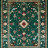 Vintage Ethnic Ornate Medallion(Green)