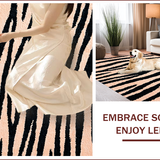 Ultra Soft Area Rug, Non Slip, Stain Resistant, Washable Area Rugs for Living Room, Bedroom, Animal Print Narrow Hallway Rug Charcoal Pastel Tones(Pink)