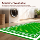Ultra Soft Area Rug, Non Slip, Stain Resistant, Washable Area Rugs for Living Room, Bedroom, Rustic Traditional Gnome Aesthetic(Green)