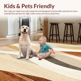 Contemporary Low Pile Area Modern Artistic Design for Versatile Spaces(Beige)