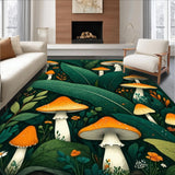 Ultra Soft Area Rug, Non Slip, Stain Resistant, Washable Area Rugs for Living Room, Bedroom, Whimsical Insect Inspired Design(Green)