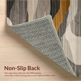 Ultra Soft Area Rug, Non Slip, Stain Resistant, Washable Area Rugs for Living Room, Bedroom, Elegant Warm Palette Textured Design(Gray)