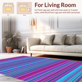 Artistic Striped Amorphous Design(Blue)