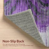 Ultra Soft Area Rug, Non Slip, Stain Resistant, Washable Area Rugs for Living Room, Bedroom, Contemporary Purple Swirl Aesthetic(Purple)