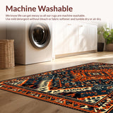 Ultra Soft Area Rug, Non Slip, Stain Resistant, Washable Area Rugs for Living Room, Bedroom, Rustic Black and White Trellis Design(Black)