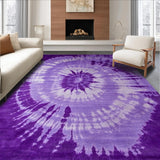 Ultra Soft Area Rug, Non Slip, Stain Resistant, Washable Area Rugs for Living Room, Bedroom, Fuzzy Rustic Watercolor Touch(Purple)