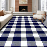Rustic Coastal Blue Checkered Style(Blue)