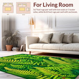 Ultra Soft Area Rug, Non Slip, Stain Resistant, Washable Area Rugs for Living Room, Bedroom, Lively Bee-Inspired Artistic Element(Green)