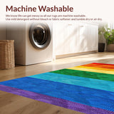 Ultra Soft Area Rug, Non Slip, Stain Resistant, Washable Area Rugs for Living Room, Bedroom, Modern Geometric Neutral Living Room Jute Rug(Red)