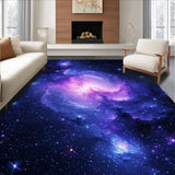 Ultra Soft Area Rug, Non Slip, Stain Resistant, Washable Area Rugs for Living Room, Bedroom, Magical Galaxy Spectrum Display(Purple)