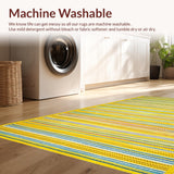 Ultra Soft Area Rug, Non Slip, Stain Resistant, Washable Area Rugs for Living Room, Bedroom, Chic Earthy Tones Design(Yellow)