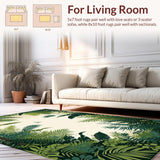 Ultra Soft Area Rug, Non Slip, Stain Resistant, Washable Area Rugs for Living Room, Bedroom, Vivid Animal Artful Display(Green)