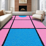 Ultra Soft Area Rug, Non Slip, Stain Resistant, Washable Area Rugs for Living Room, Bedroom, Delicate Soft Tone Interactive Design(Pink)