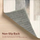 Beige & Grey Abstract Kitchen Runner(Beige)