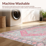 Elegant Oushak Star Motif(Pink)