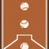 Ultra Soft Area Rug, Non Slip, Stain Resistant, Washable Area Rugs for Living Room, Bedroom, Unique Rustic Baseball Fusion(Brown)