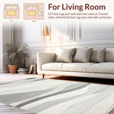Elegant Cream Grey Geometric Waves(Gray)