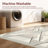 Modern Beige Geometric Diamond Patterned(Beige)