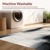 Ultra Soft Area Rug, Non Slip, Stain Resistant, Washable Area Rugs for Living Room, Bedroom, Chic Contemporary Linear Design(Gray)