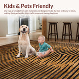 Ultra Soft Area Rug, Non Slip, Stain Resistant, Washable Area Rugs for Living Room, Bedroom, Vibrant Multicolor Animal Motif(Brown)
