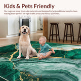 Chic Low Pile Textured Marble Theme(Green)