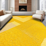 Ultra Soft Area Rug, Non Slip, Stain Resistant, Washable Area Rugs for Living Room, Bedroom, Modern Yellow Gray Living Room Stain-Resistant Rug(Yellow)