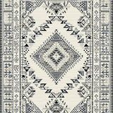 Ultra Soft Area Rug, Non Slip, Stain Resistant, Washable Area Rugs for Living Room, Bedroom, Trendy Earthy Toned Geometric Style(Gray)