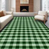 Chic White Checkered Farmhouse Aesthetic(Green)
