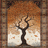 Ultra Soft Area Rug, Non Slip, Stain Resistant, Washable Area Rugs for Living Room, Bedroom, Artistic Whimsical Branch Arrangement(Brown)