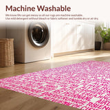 Ultra Soft Area Rug, Non Slip, Stain Resistant, Washable Area Rugs for Living Room, Bedroom, Eclectic Soft Pink Quote Decor(Beige)