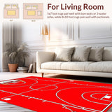 Eye Catching Court Layout Art(Red)