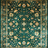 Ultra Soft Area Rug, Non Slip, Stain Resistant, Washable Area Rugs for Living Room, Bedroom, Faded Floral Vintage Aesthetic(Green)